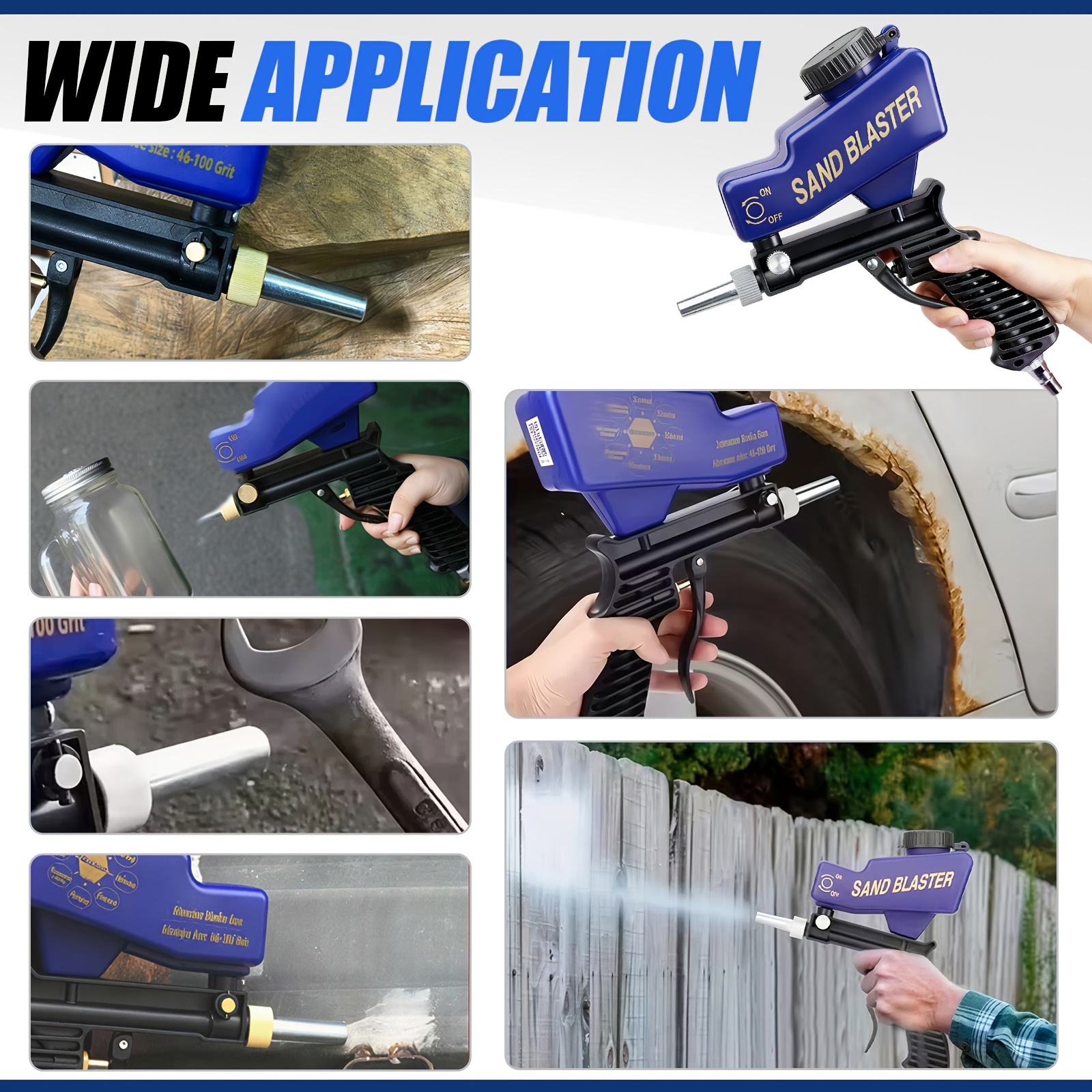KPX handheld sandblaster application examples