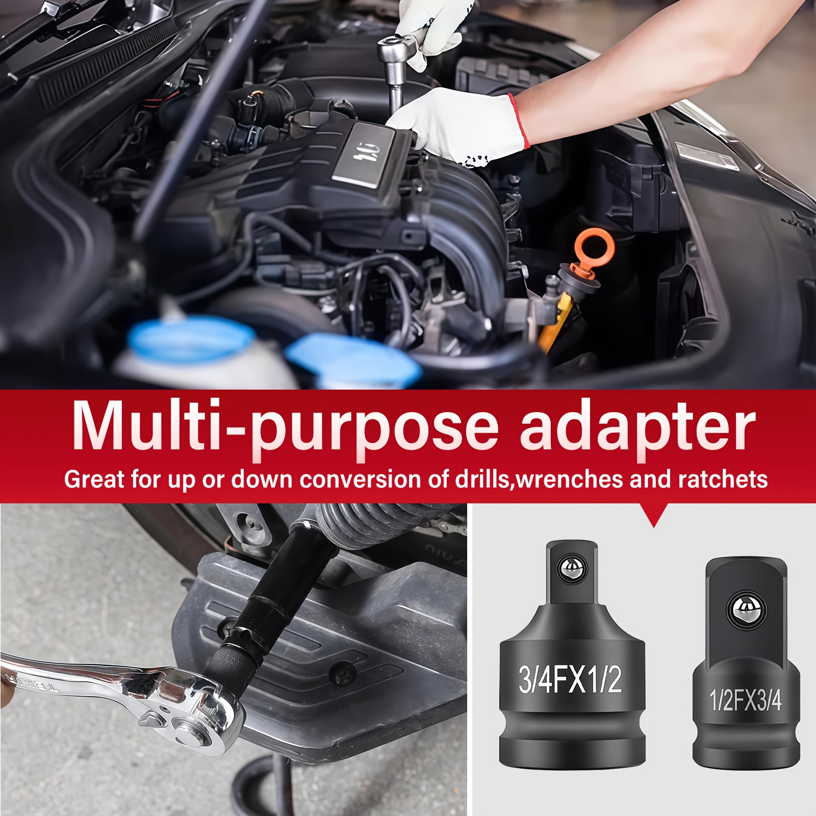 KPX socket adapters for automotive repair