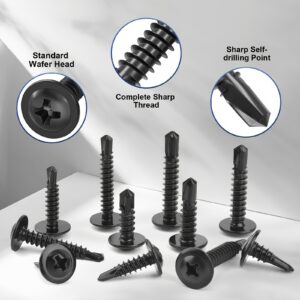 Black #8 Self-Drilling Screw Packs