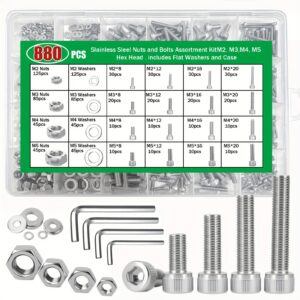 Nut and Bolt Assortment, 880 Pieces