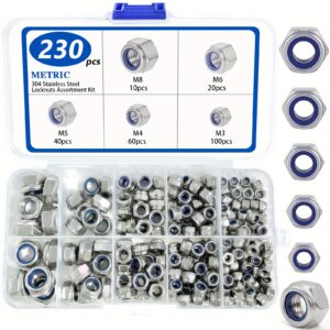 Nut Assortment, M3–M8, 230 Pieces