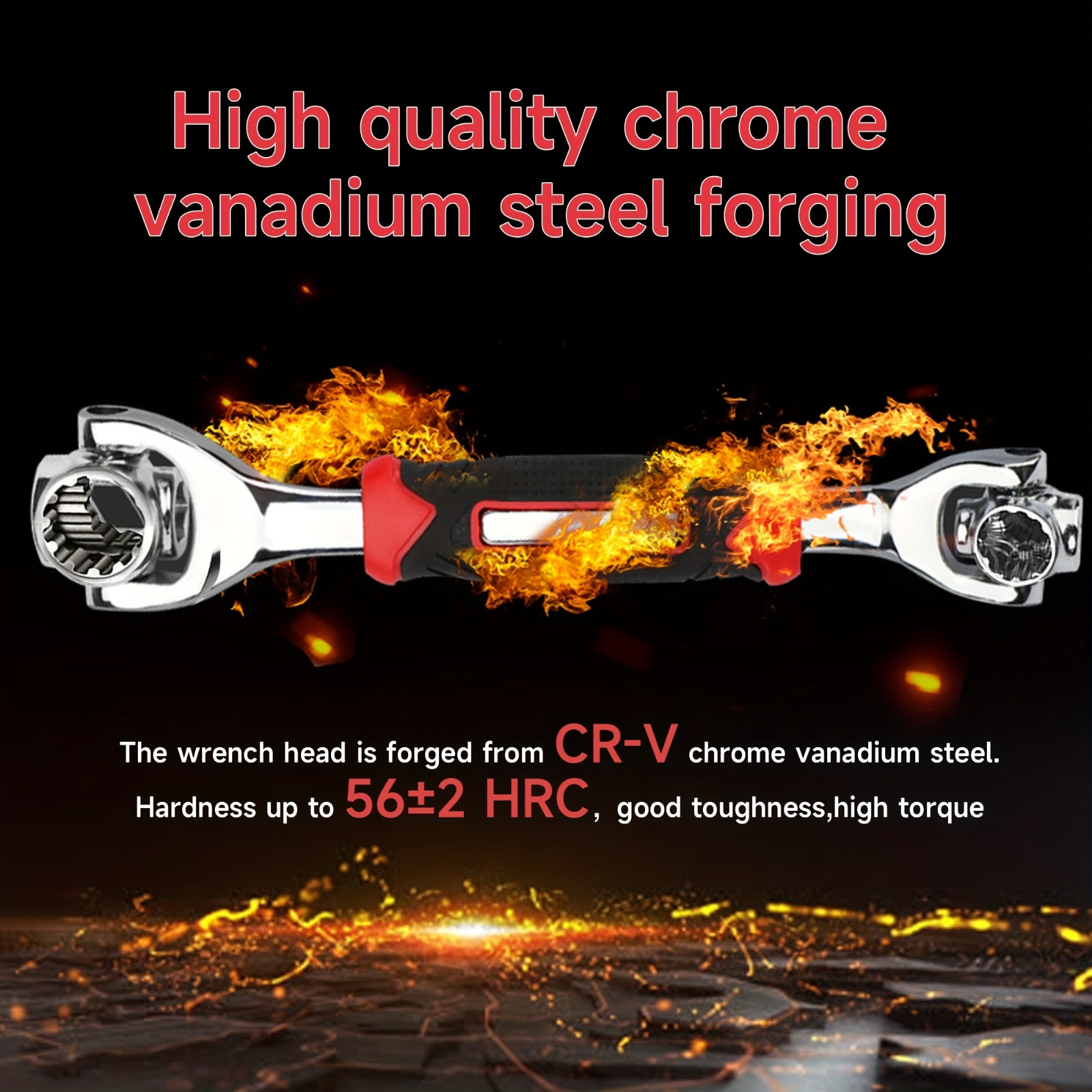 KPX chrome vanadium steel wrench construction