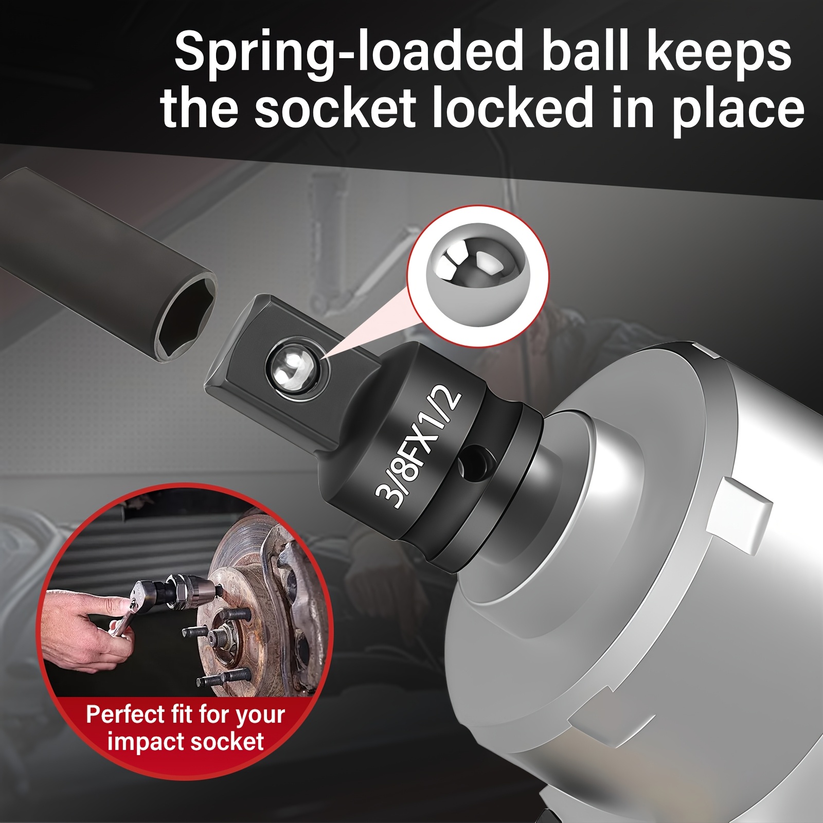 KPX socket adapter spring-loaded detent ball