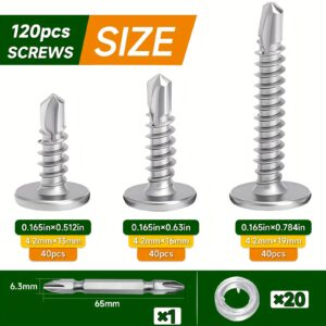 Screw Assortment, 120 Pieces