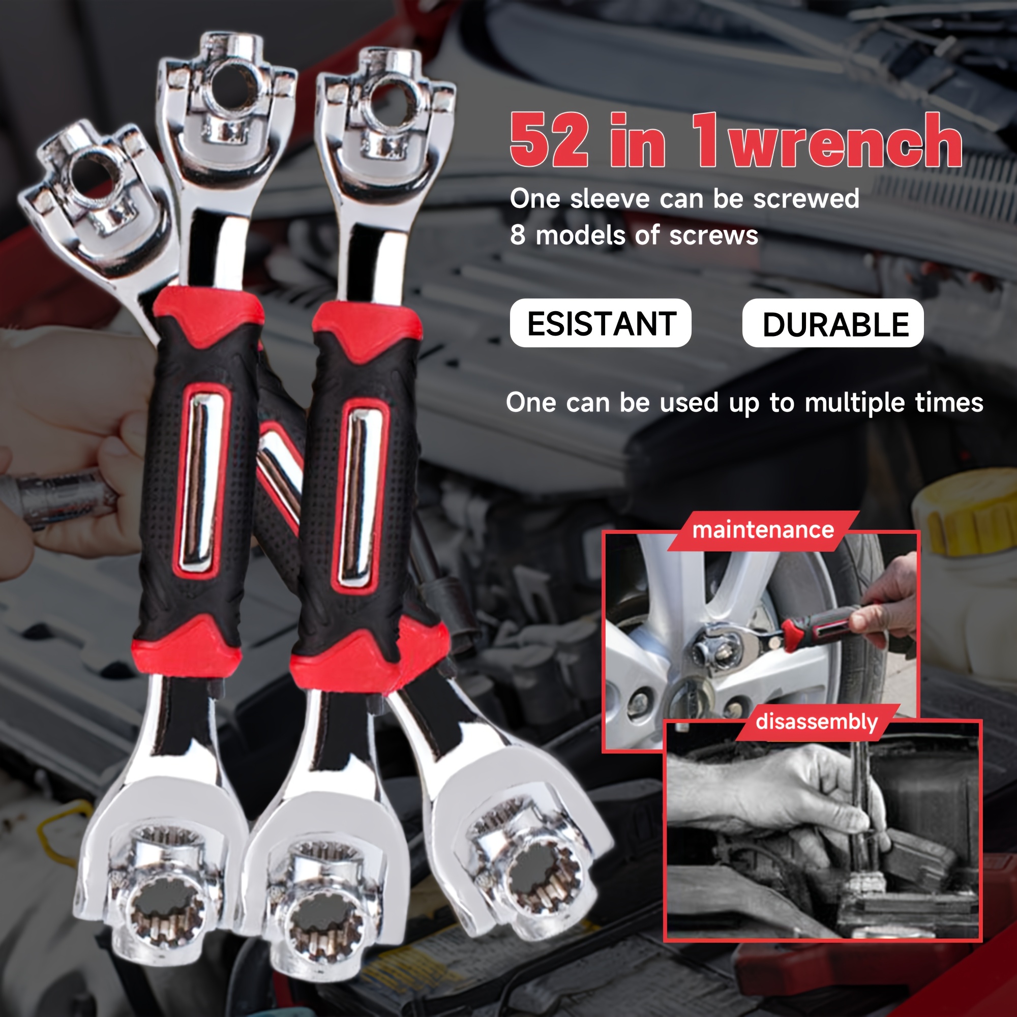 KPX 52-in-1 wrench fastener compatibility