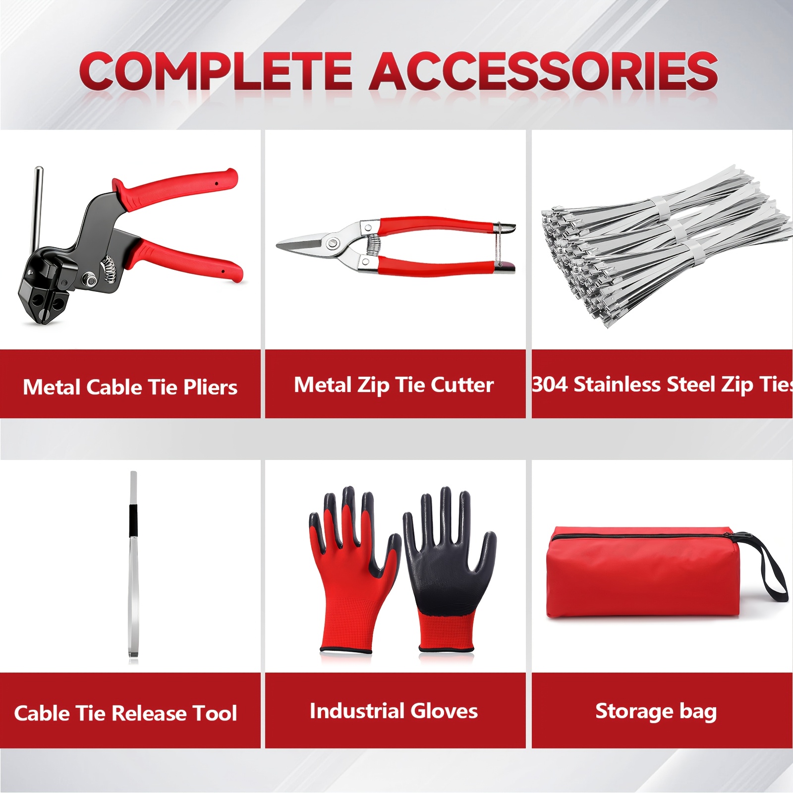 KPX cable tie kit included accessories