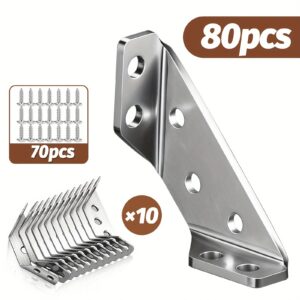 Corner Bracket Set, 10 Brackets and 70 Screws