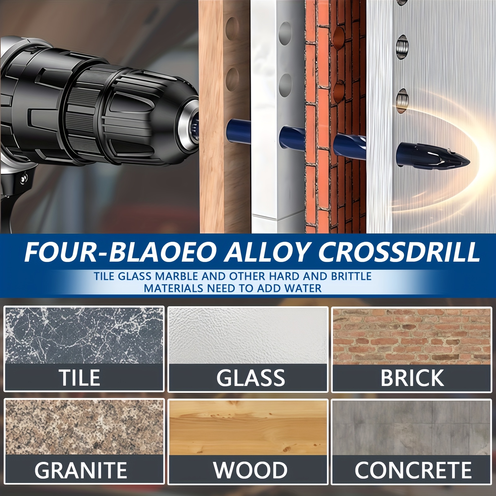 KPX drill bits for tile glass brick granite wood and concrete