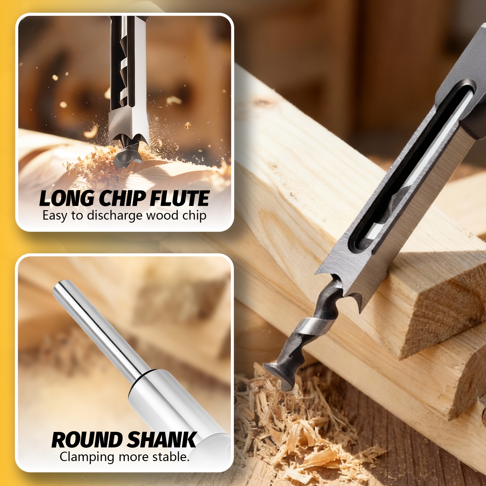 KPX square hole bit long chip flute