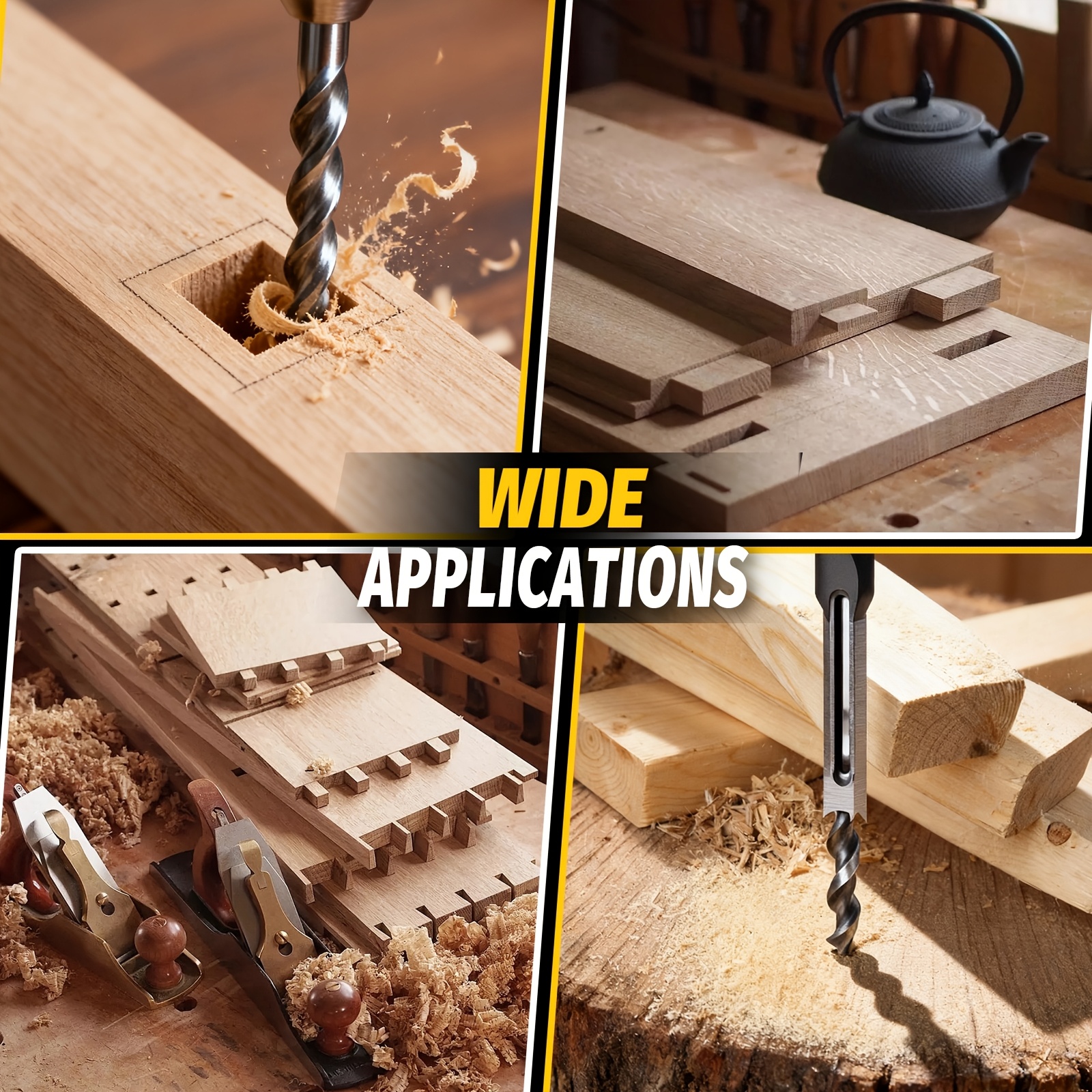 KPX square mortise bit woodworking examples