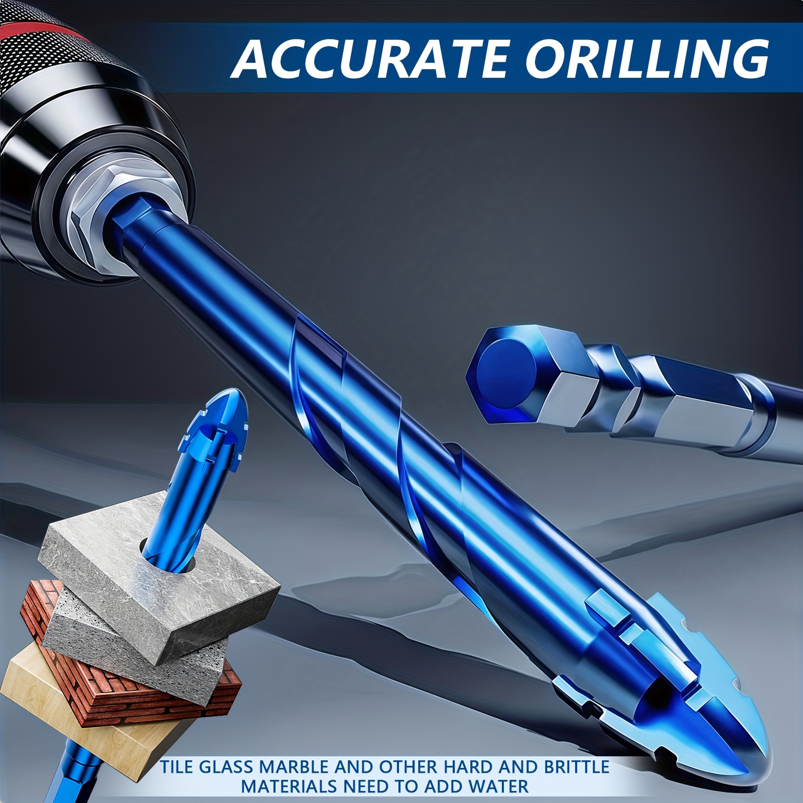 KPX multi-material drill bit point detail