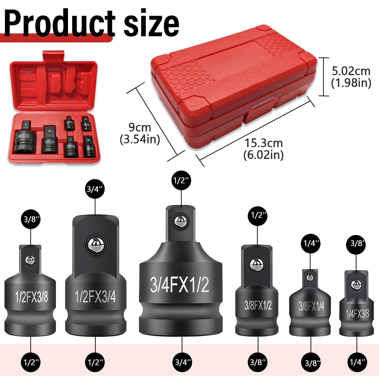 KPX socket adapter storage case dimensions