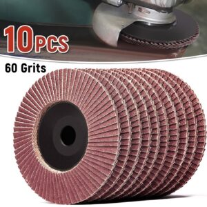 KPX 10-Pack 4-Inch 60-Grit Flap Discs