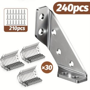 Corner Bracket Set, 30 Brackets and 210 Screws