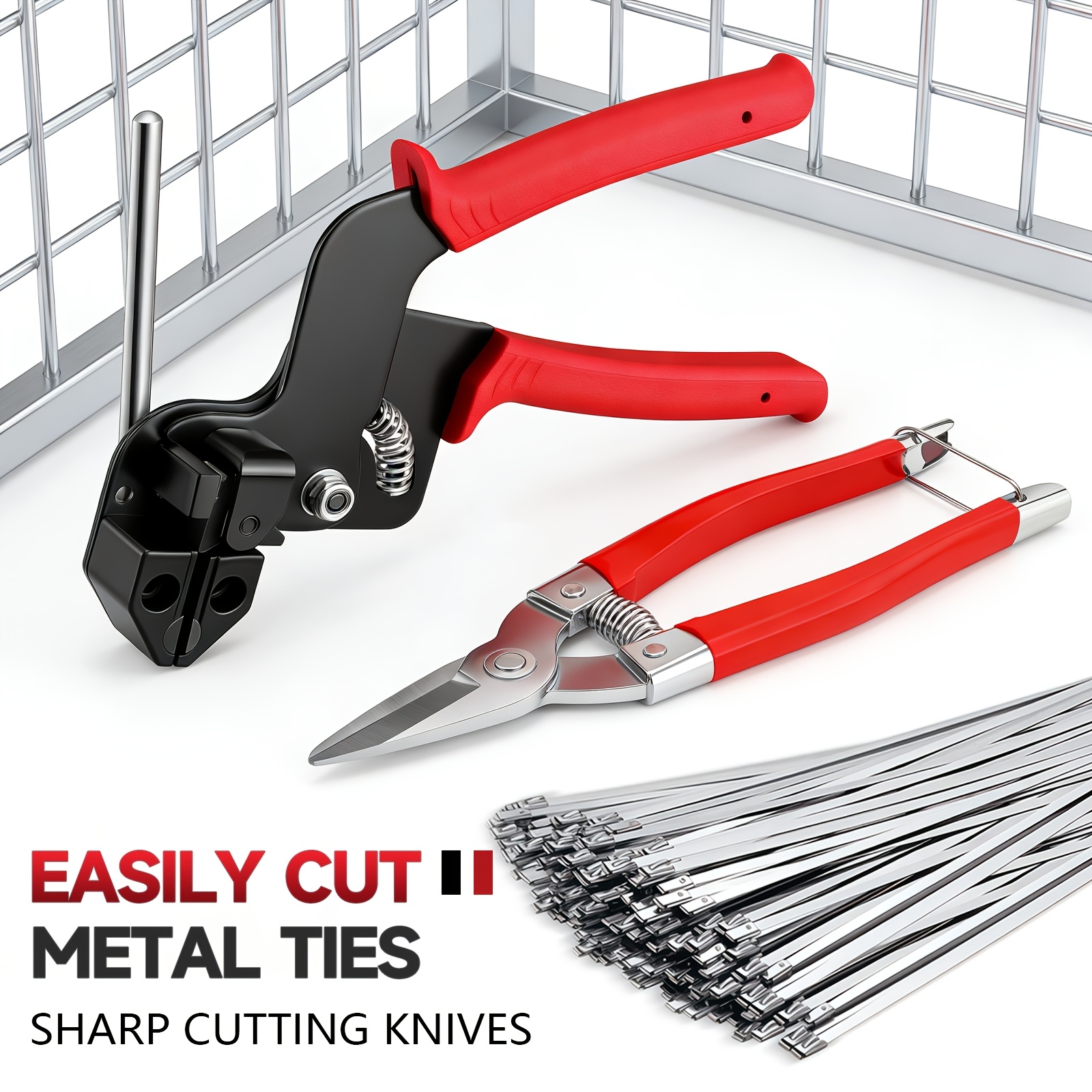 KPX cable tie tensioner and cutter with stainless steel ties