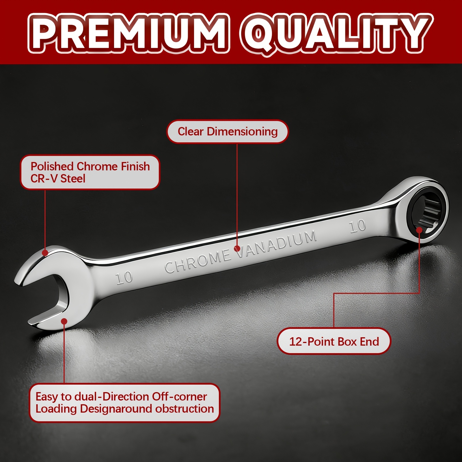 KPX chrome vanadium ratcheting wrench
