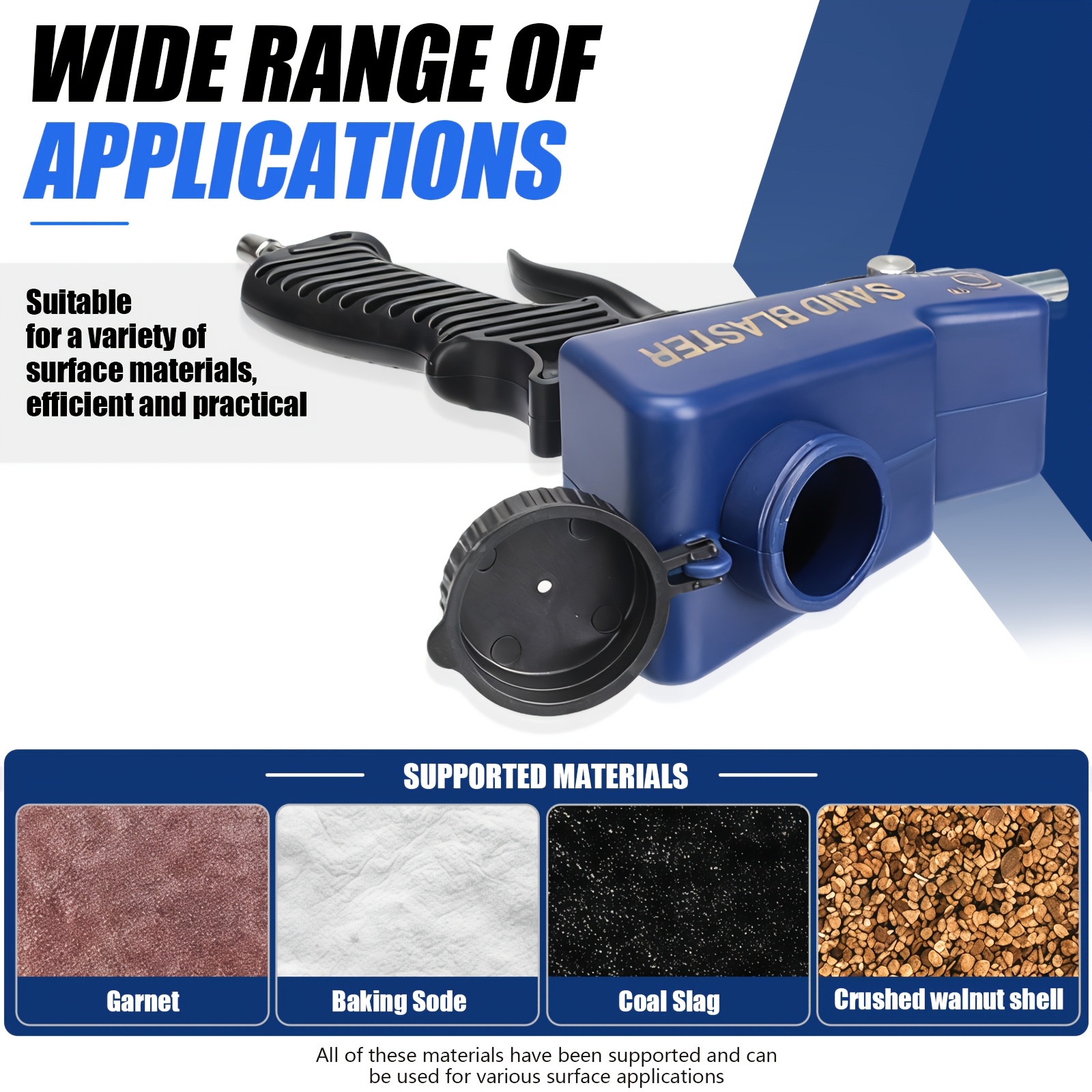 KPX sandblaster gun accessories and cleaning example