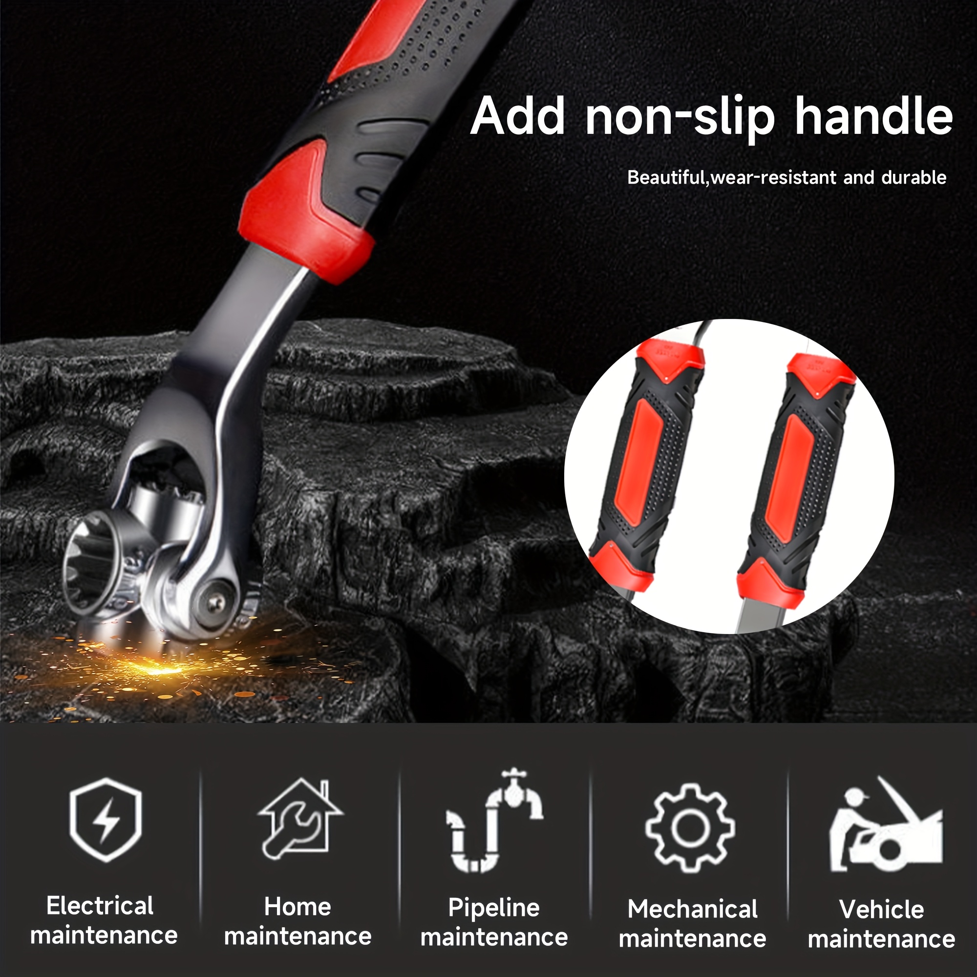 KPX universal wrench non-slip handle